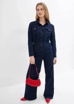 bonprix Bekleidung·Homewear|Jumpsuits|Jeans-Overall tiefblau denim ungewaschen