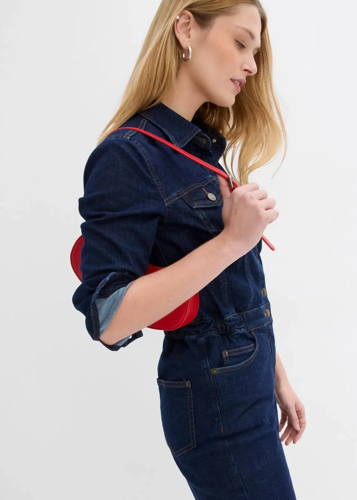 bonprix Bekleidung·Homewear|Jumpsuits|Jeans-Overall tiefblau denim ungewaschen