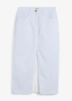 bonprix Bekleidung·Sportbekleidung|Röcke|Jeansrock weiß gestreift