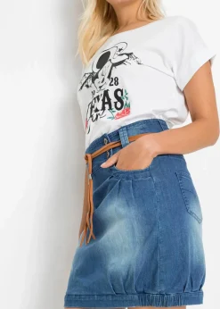 Jeansrock Mid Waist|bonprix Hot