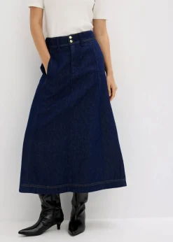 Jeansrock Midilänge|bonprix Best