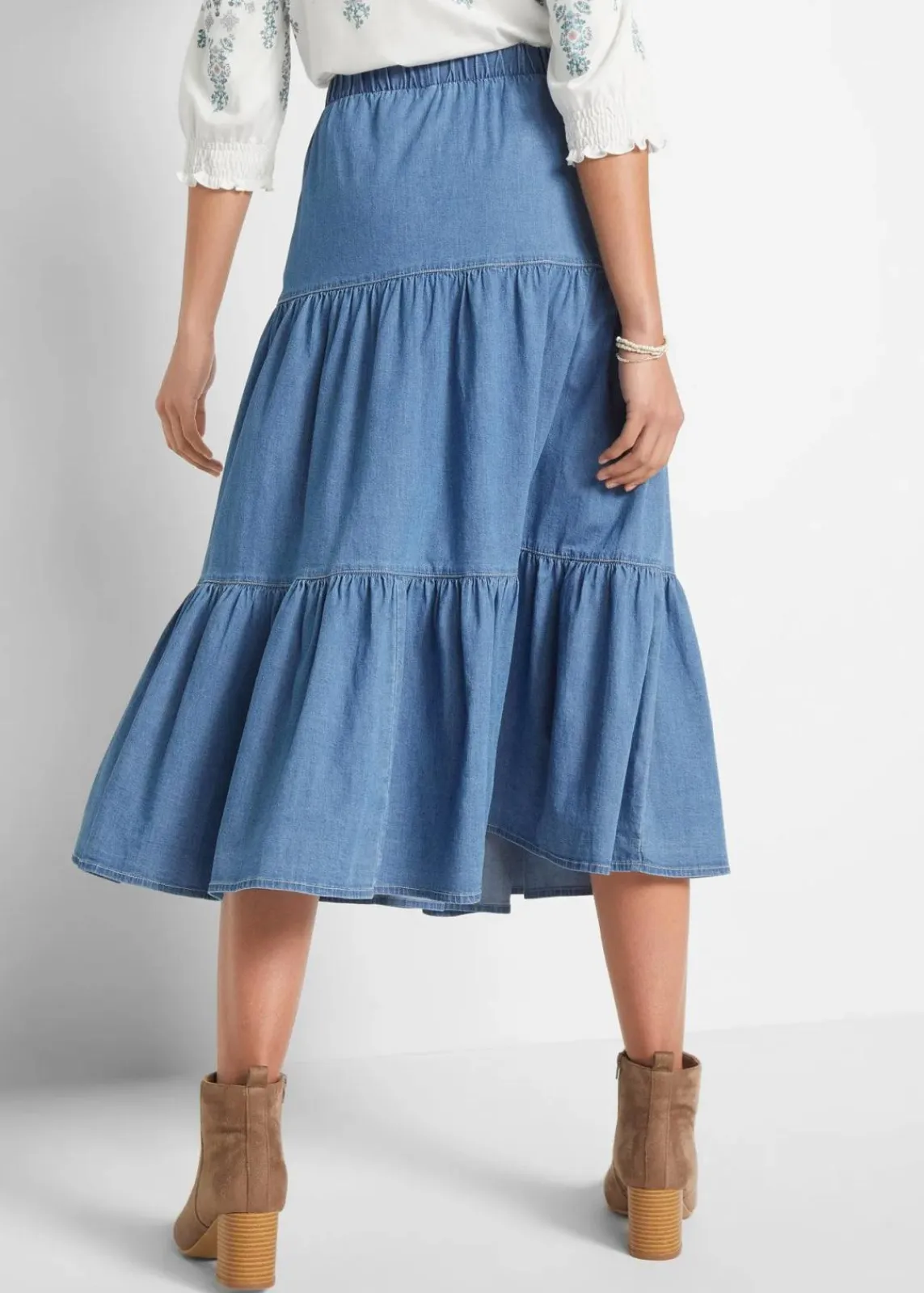 Jeansrock mit Bahnen|bonprix