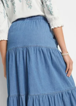 Jeansrock mit Bahnen|bonprix