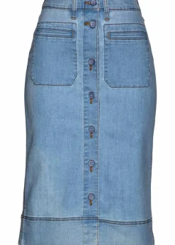 Jeansrock mit Knöpfen|bonprix Sale
