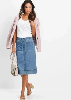 Jeansrock mit Knöpfen|bonprix Sale