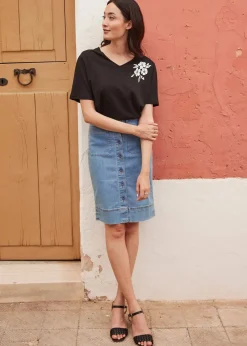 Jeansrock mit Knöpfen|bonprix Sale