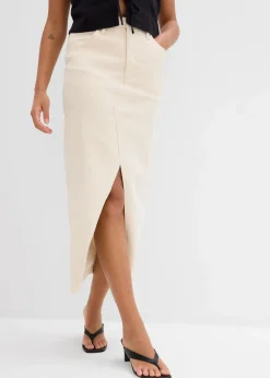 Jeansrock mit Schlitz|bonprix Online