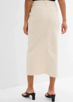 Jeansrock mit Schlitz|bonprix Online