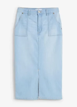 Jeansrock mit Schlitz|bonprix Clearance