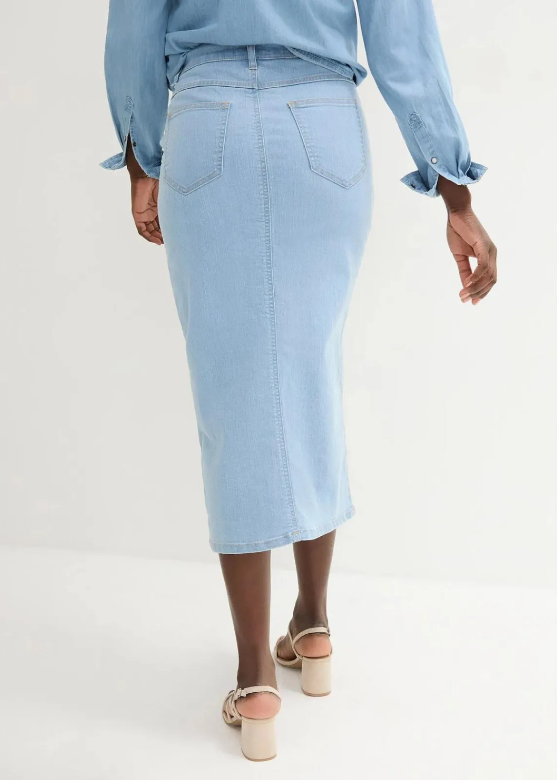 Jeansrock mit Schlitz|bonprix Clearance