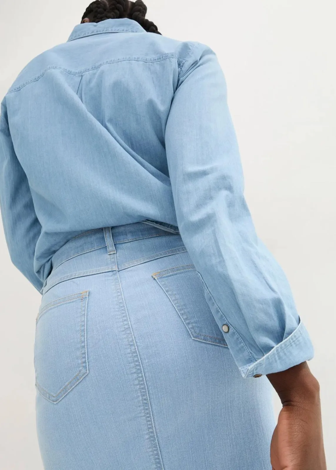 Jeansrock mit Schlitz|bonprix Clearance