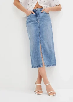 Jeansrock mit Schlitz|bonprix Online