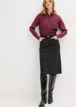 Jeansrock mit Strassapplikation|bonprix Outlet