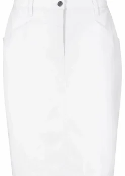 bonprix Röcke|Bekleidung·Sportbekleidung|Jeansrock, Stretch weiß