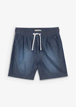 bonprix Jungen 9-16 Jahre·Shorts|Jungen 2-8 Jahre·Nachhaltigere Materialien|Jeans-Schlupf-Shorts, Regular Fit aus Bio Baumwolle blau denim