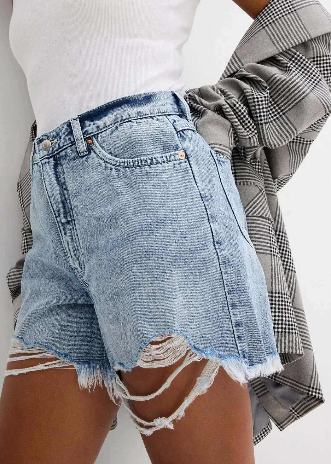 Jeans-Shorts High Waist, Low Stretch|bonprix