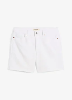 bonprix Bekleidung·Outdoorbekleidung|Bekleidung·Shirts & Tops|Jeans-Shorts Mid Waist weiß
