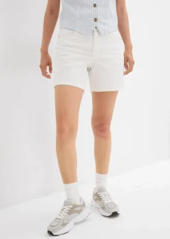 bonprix Bekleidung·Outdoorbekleidung|Bekleidung·Shirts & Tops|Jeans-Shorts Mid Waist weiß