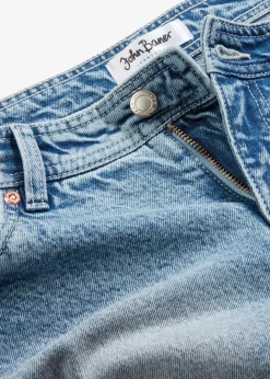 bonprix Bekleidung·Outdoorbekleidung|Bekleidung·Shirts & Tops|Jeansshorts, Mid Waist eisblau denim used