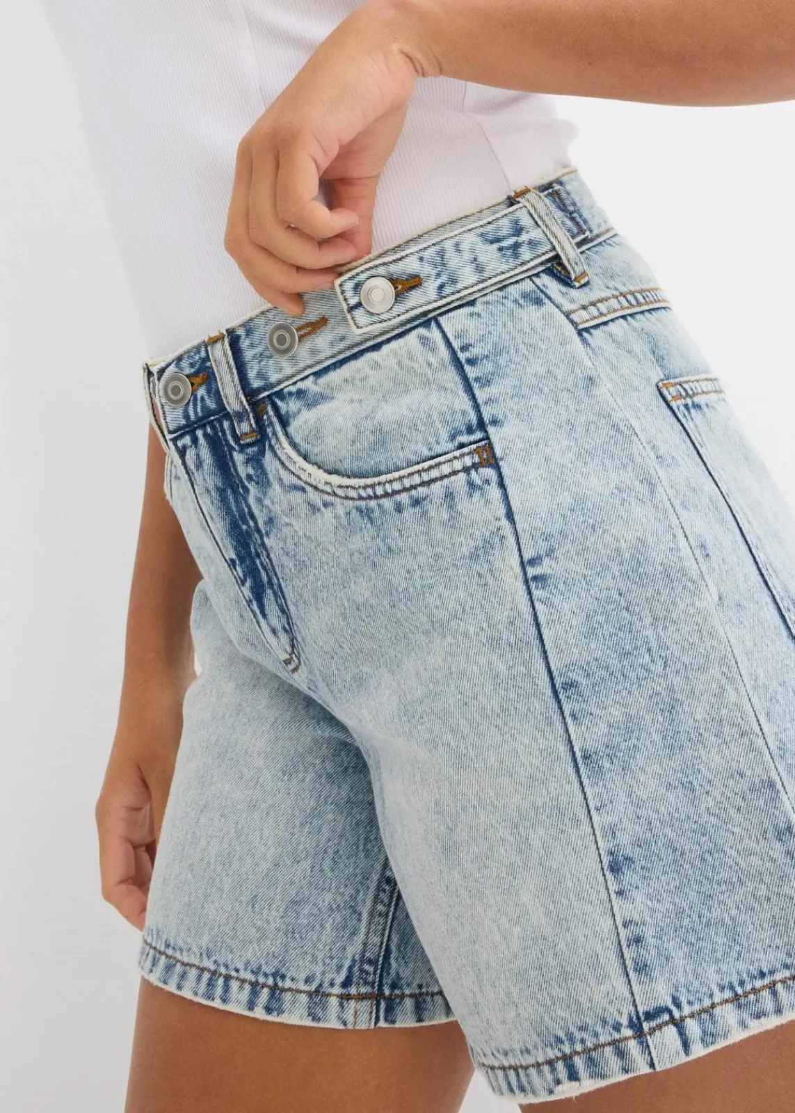 Jeans-Shorts Mid Waist, Low Stretch|bonprix Discount