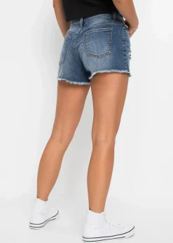 Jeansshorts Mid Waist mit Stickerei|bonprix New