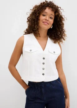 Jeansweste mit Stretch|bonprix Outlet