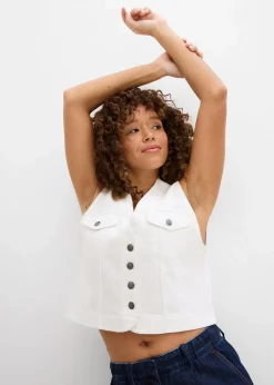 Jeansweste mit Stretch|bonprix Outlet
