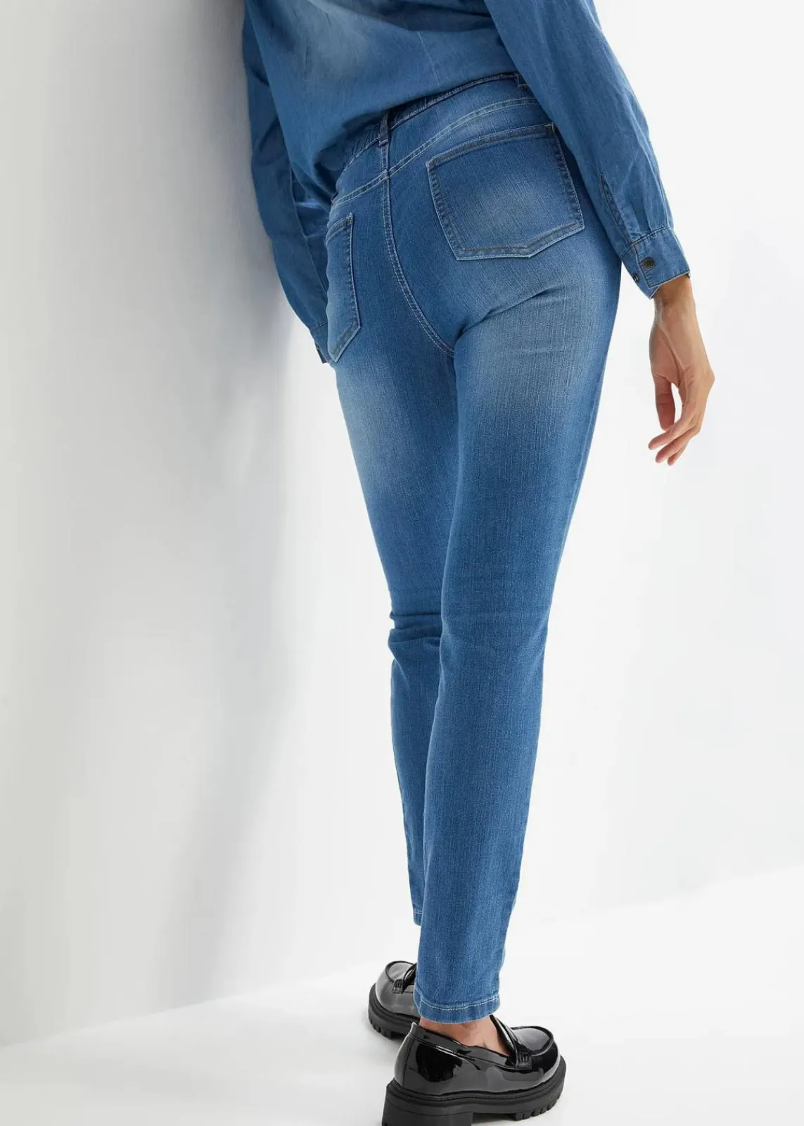 bonprix Jeans|Bekleidung·Shirts & Tops|Jeggings blau denim
