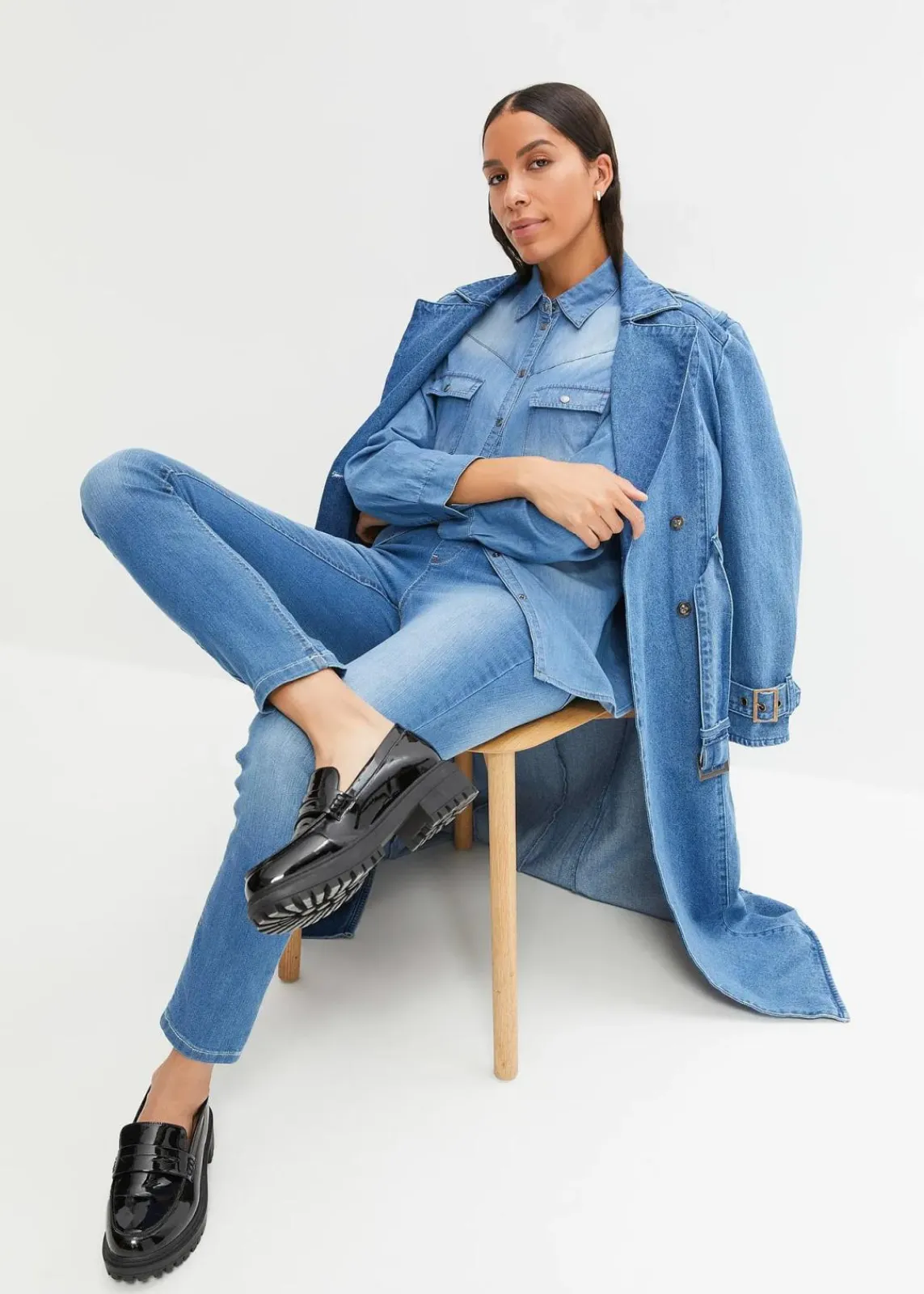 bonprix Jeans|Bekleidung·Shirts & Tops|Jeggings blau denim