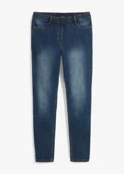bonprix Jeans|Kurzgrößen|Jeggings Mid Waist, Bequembund nachtblau denim