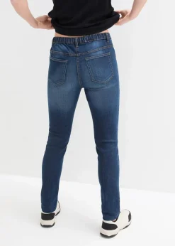 bonprix Jeans|Kurzgrößen|Jeggings Mid Waist, Bequembund nachtblau denim