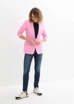 bonprix Jeans|Kurzgrößen|Jeggings Mid Waist, Bequembund nachtblau denim