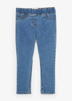 bonprix Mädchen 2-8 Jahre·Jeans & Hosen|Jeggings Mid Waist mit Bequembund mittelblau denim