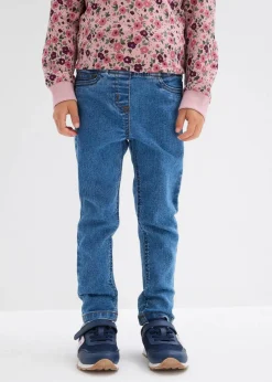 bonprix Mädchen 2-8 Jahre·Jeans & Hosen|Jeggings Mid Waist mit Bequembund mittelblau denim