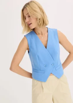 bonprix Bekleidung·Hosen|Jacken & Mäntel|Jersey Anzugweste mittelblau