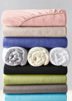 bonprix Laken & Matratzenauflagen|Laken & Matratzenauflagen|Jersey Comfort Spannbettlaken hellgrau