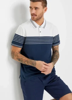 Jersey Poloshirt aus reiner Baumwolle|bonprix