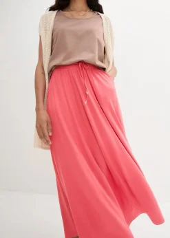 bonprix Röcke|Nachhaltigere Materialien|Jersey Rock aus Viskose-Mix mattkoralle