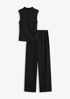 bonprix Jumpsuits|Zweiteiler & Sets|Jersey Set schwarz