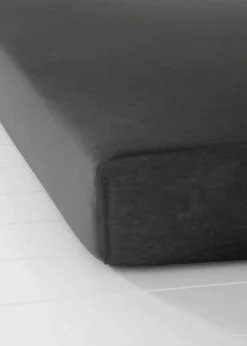 bonprix Laken & Matratzenauflagen|Laken & Matratzenauflagen|Jersey Spannbettlaken schwarz