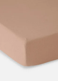 bonprix Laken & Matratzenauflagen|Laken & Matratzenauflagen|Jersey Spannbettlaken in Trendfarben hellbraun