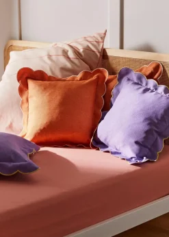 bonprix Laken & Matratzenauflagen|Laken & Matratzenauflagen|Jersey Spannbettlaken in Frühlingsfarben koralle