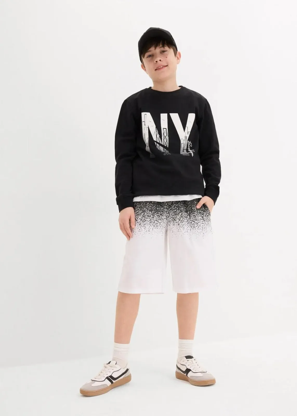 Jersey-Bermuda (2er Pack) aus reiner Bio Baumwolle|bonprix Outlet