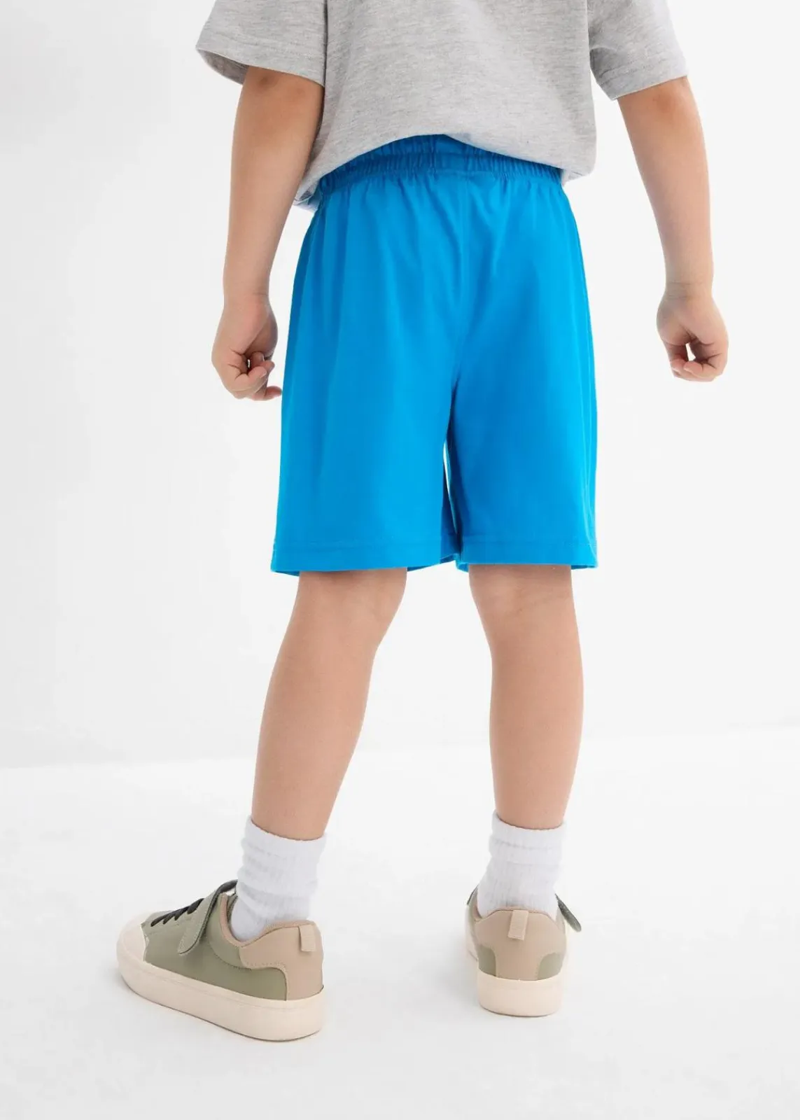 bonprix Jungen 2-8 Jahre·Shorts|Jungen 2-8 Jahre·Mehrfachpacks|Jersey-Bermuda (2er Pack) aus reiner Baumwolle dunkelblau+südseeblau bedruckt