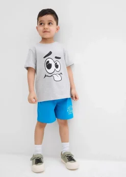 bonprix Jungen 2-8 Jahre·Shorts|Jungen 2-8 Jahre·Mehrfachpacks|Jersey-Bermuda (2er Pack) aus reiner Baumwolle dunkelblau+südseeblau bedruckt