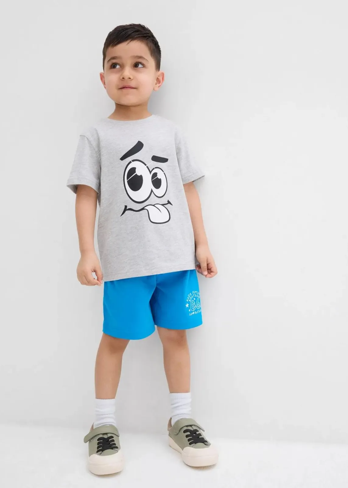 bonprix Jungen 2-8 Jahre·Shorts|Jungen 2-8 Jahre·Mehrfachpacks|Jersey-Bermuda (2er Pack) aus reiner Baumwolle dunkelblau+südseeblau bedruckt