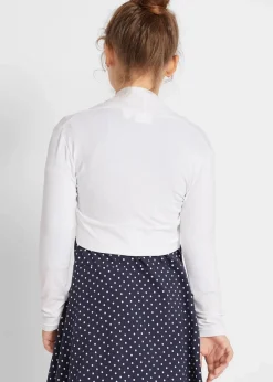 bonprix Mädchen 9-16 Jahre·Shirts & Blusen|Mädchen 9-16 Jahre·Sweat & Strick|Jersey-Bolero aus softer Viskose weiß