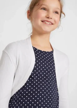 bonprix Mädchen 9-16 Jahre·Shirts & Blusen|Mädchen 9-16 Jahre·Sweat & Strick|Jersey-Bolero aus softer Viskose weiß