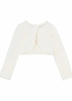bonprix Mädchen 2-8 Jahre·Nachhaltigere Materialien|Mädchen 9-16 Jahre·Nachhaltigere Materialien|Jersey-Bolero mit Bio-Baumwolle wollweiß