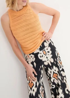 bonprix Bekleidung·Kleider|Zweiteiler & Sets|Jersey-Hose schwarz/natur/sonnenbraun/latte macchiato bedruckt